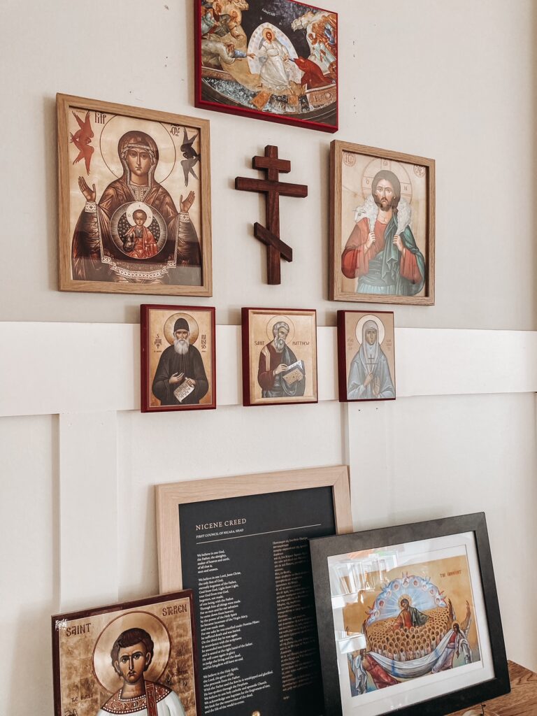 Icon Corner | Setting up and using our prayer corner was one of our first steps in living liturgically as we became Orthodox Christians.